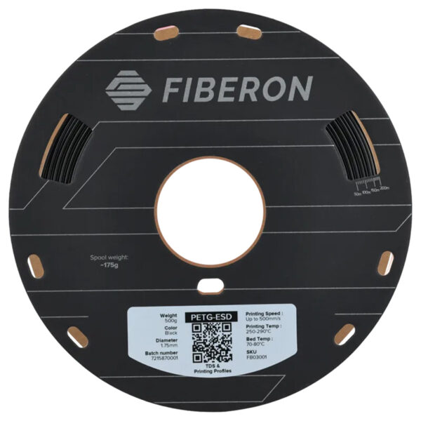 Fiberon PETG-ESD Noir - 500g, 1,75mm – Image 2