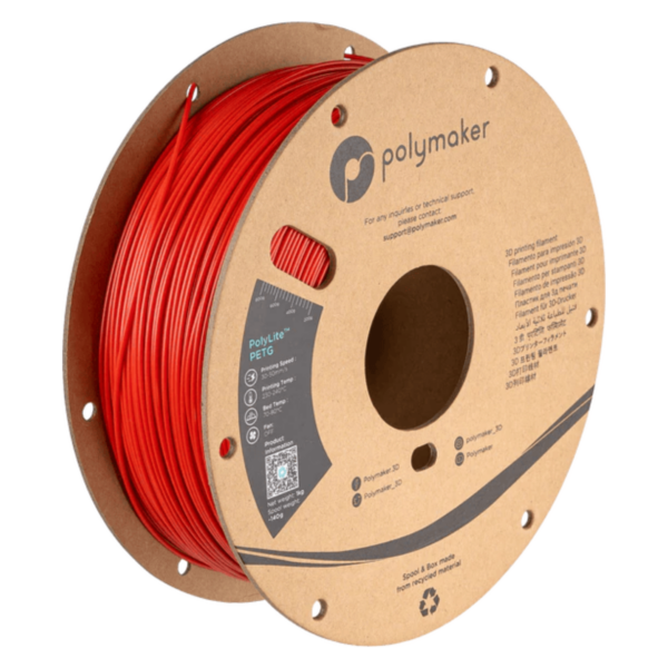 PolyLite PETG Rouge - 1000g, 1,75mm