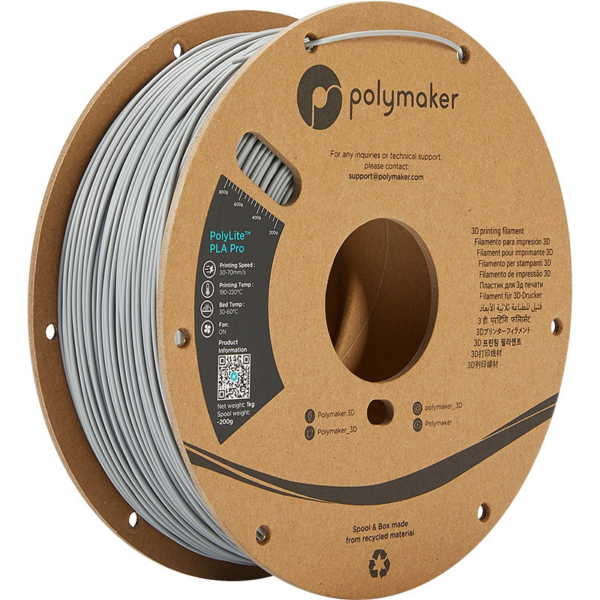 Polylite PLA Pro Gris - 1000g, 1,75mm