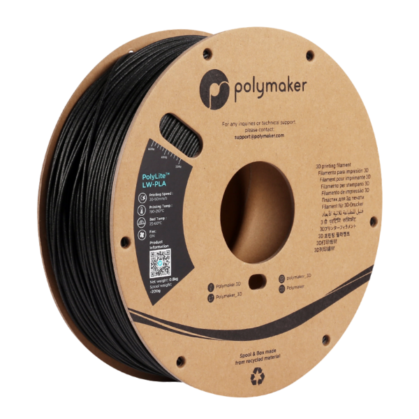 Polylite LW PLA Noir - 800g, 1,75mm