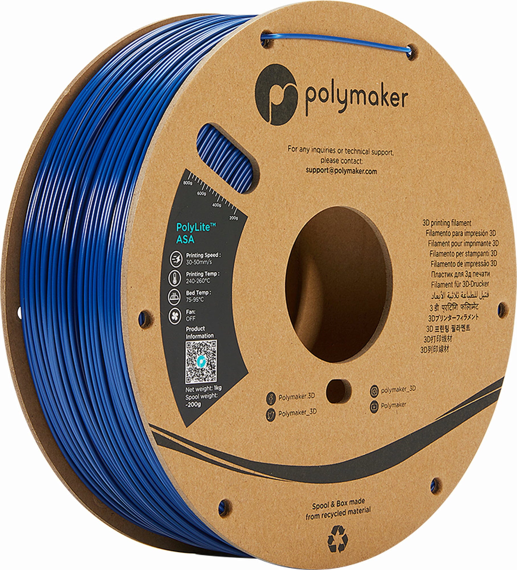 PolyLite ASA Blue – 1000g – 1,75mm