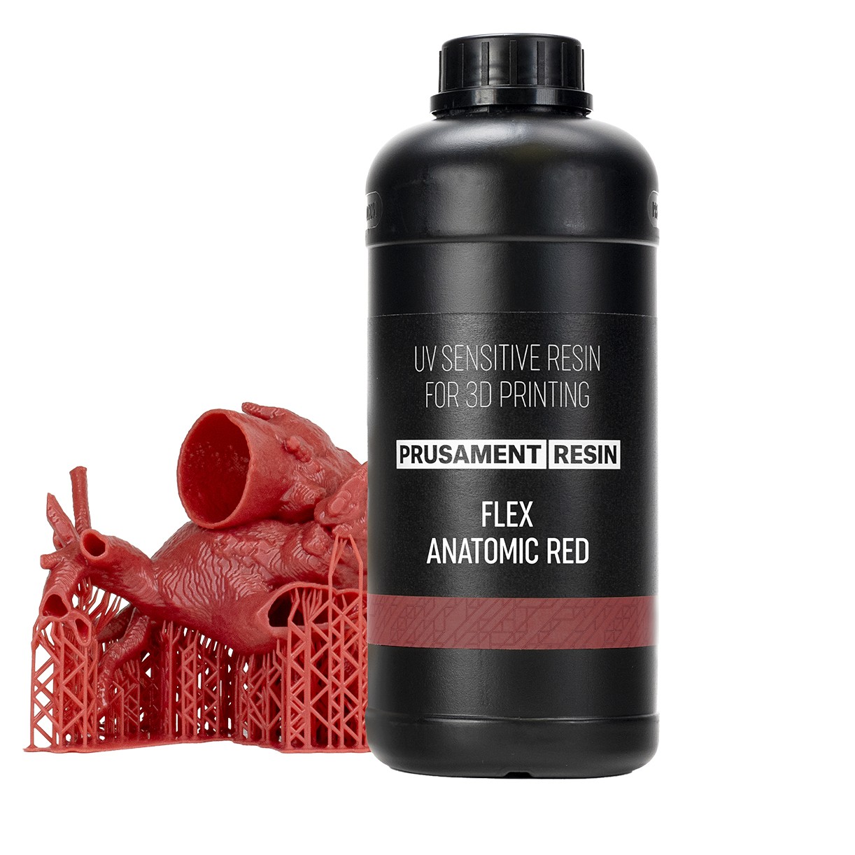 Prusament Resin Flex Anatomic Red 1kg - résine flexible rouge