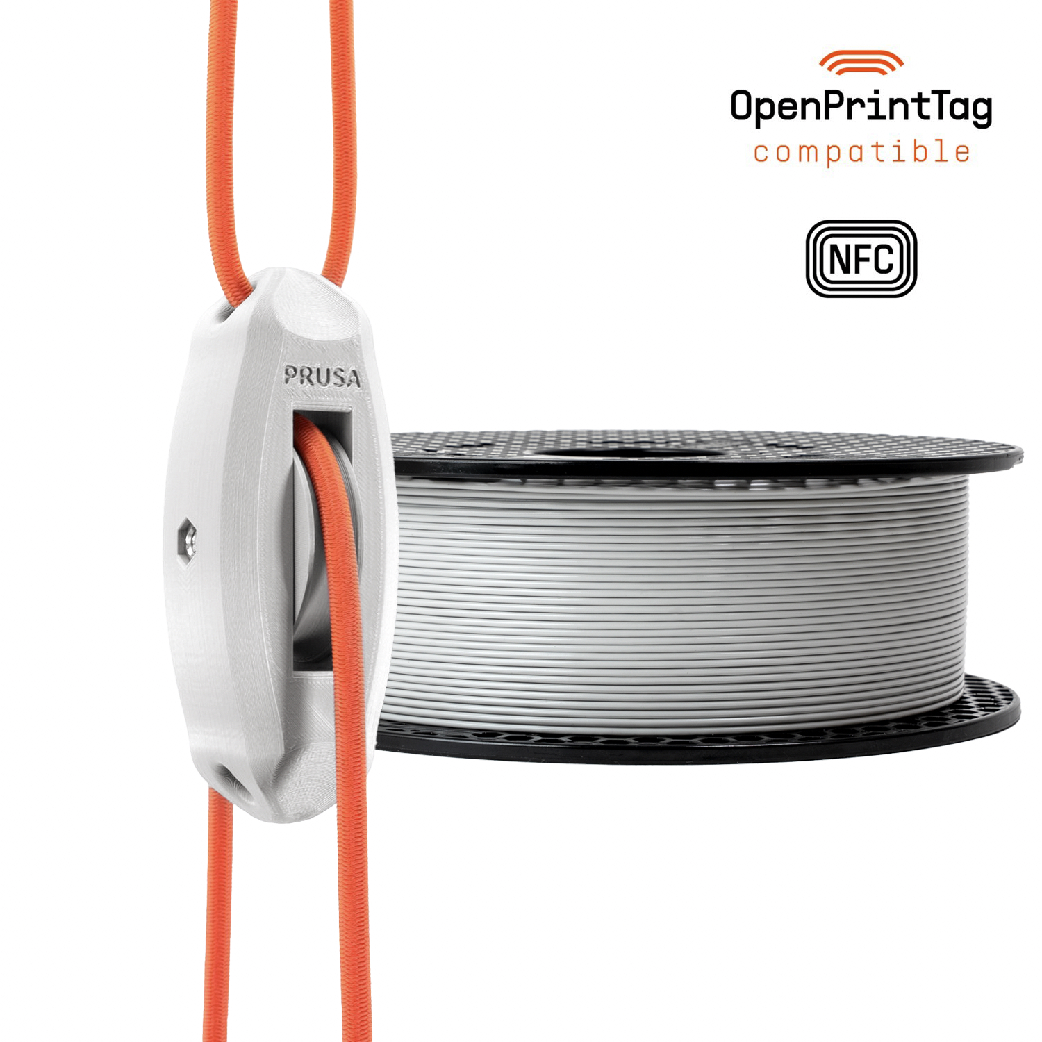 Prusament PC Blend Light Grey - filament polycarbonate gris clair élégant