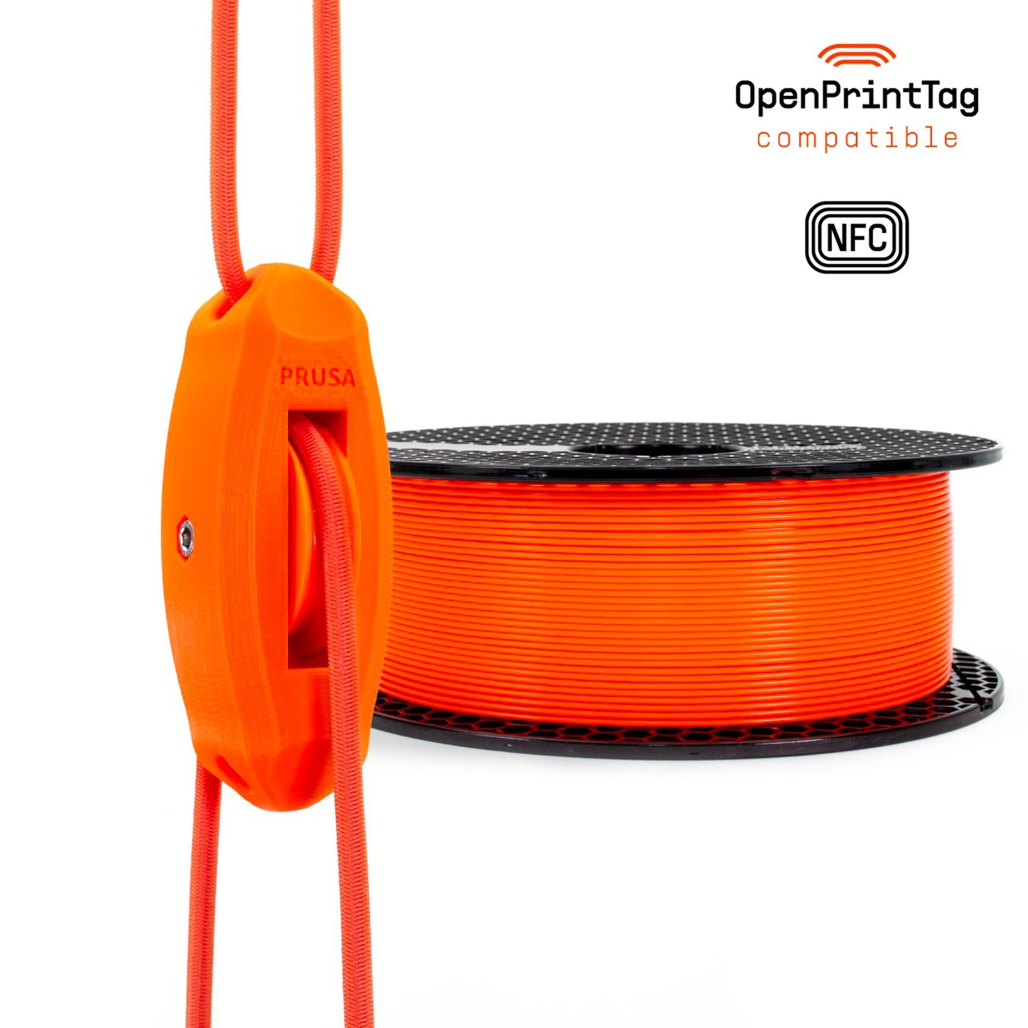 Prusament PC Blend Prusa Orange - filament polycarbonate orange caractéristique de la marque Prusa