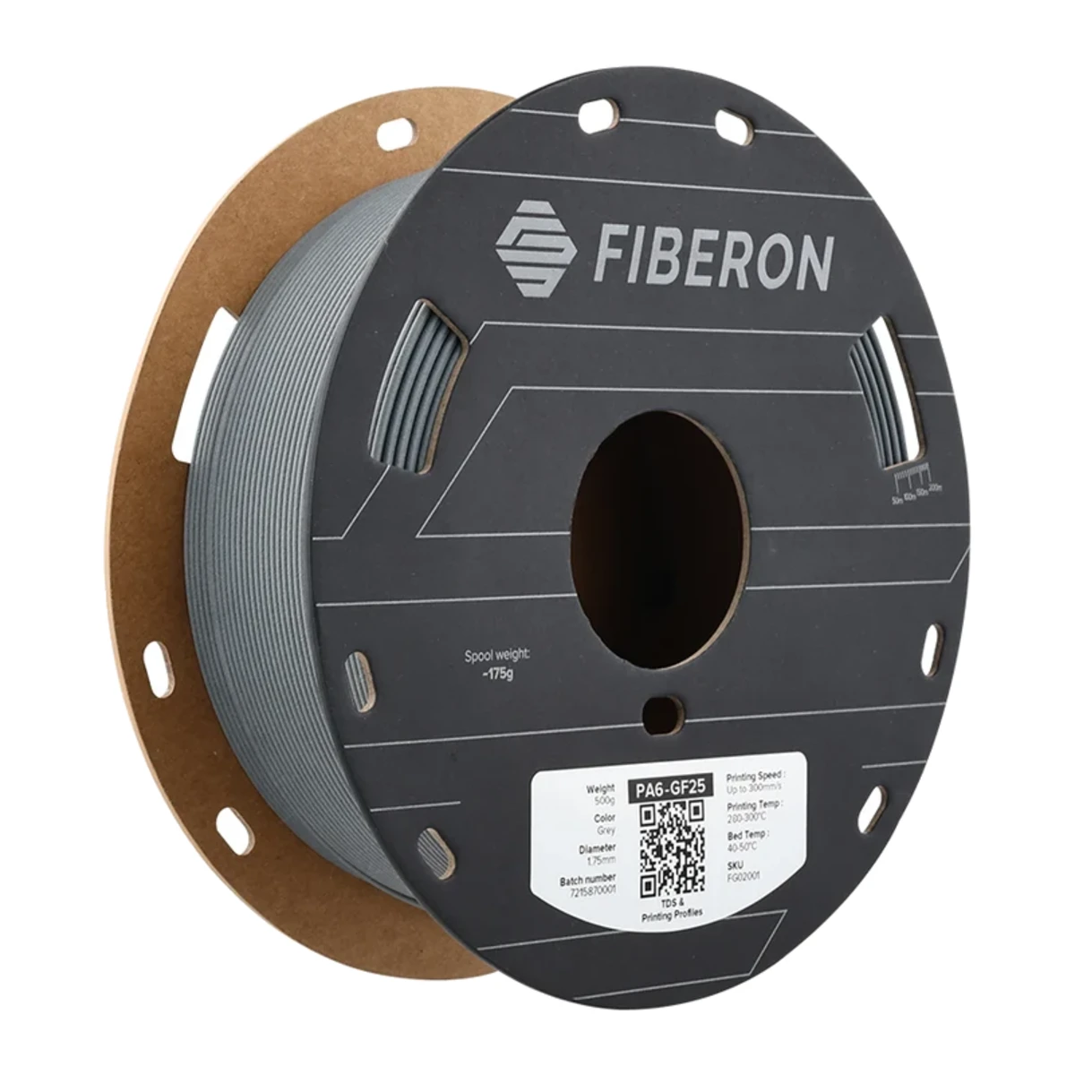 Fiberon PA6-GF25 Grey – 500g – 1,75mm