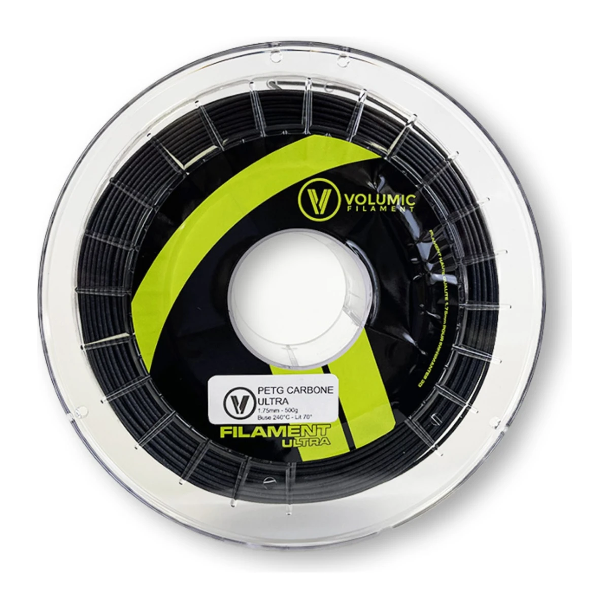 PETG carbone Noir ULTRA - 500g - 1,75mm – vue 2