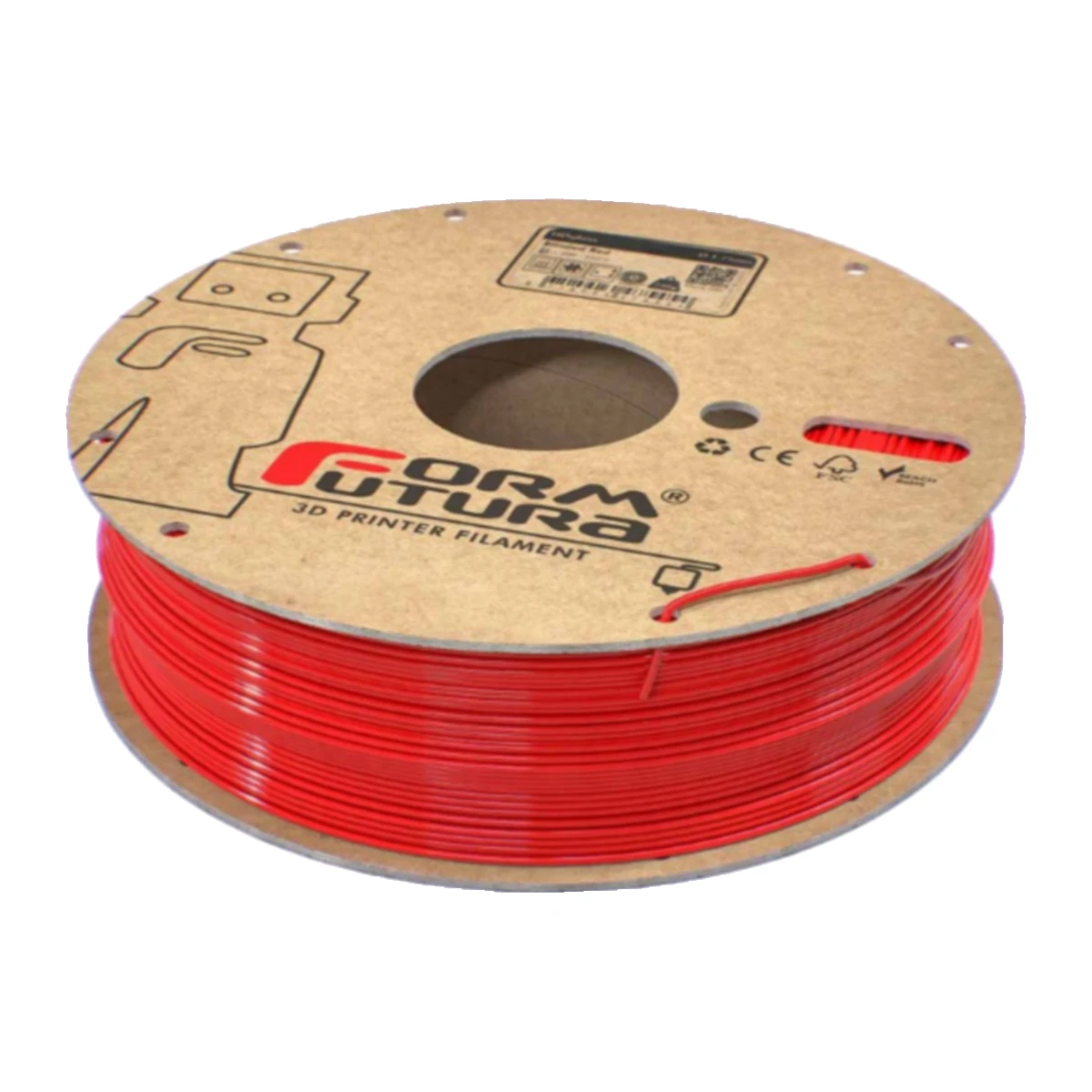 PETG HDGlass rouge opaque - 750g - 1,75mm