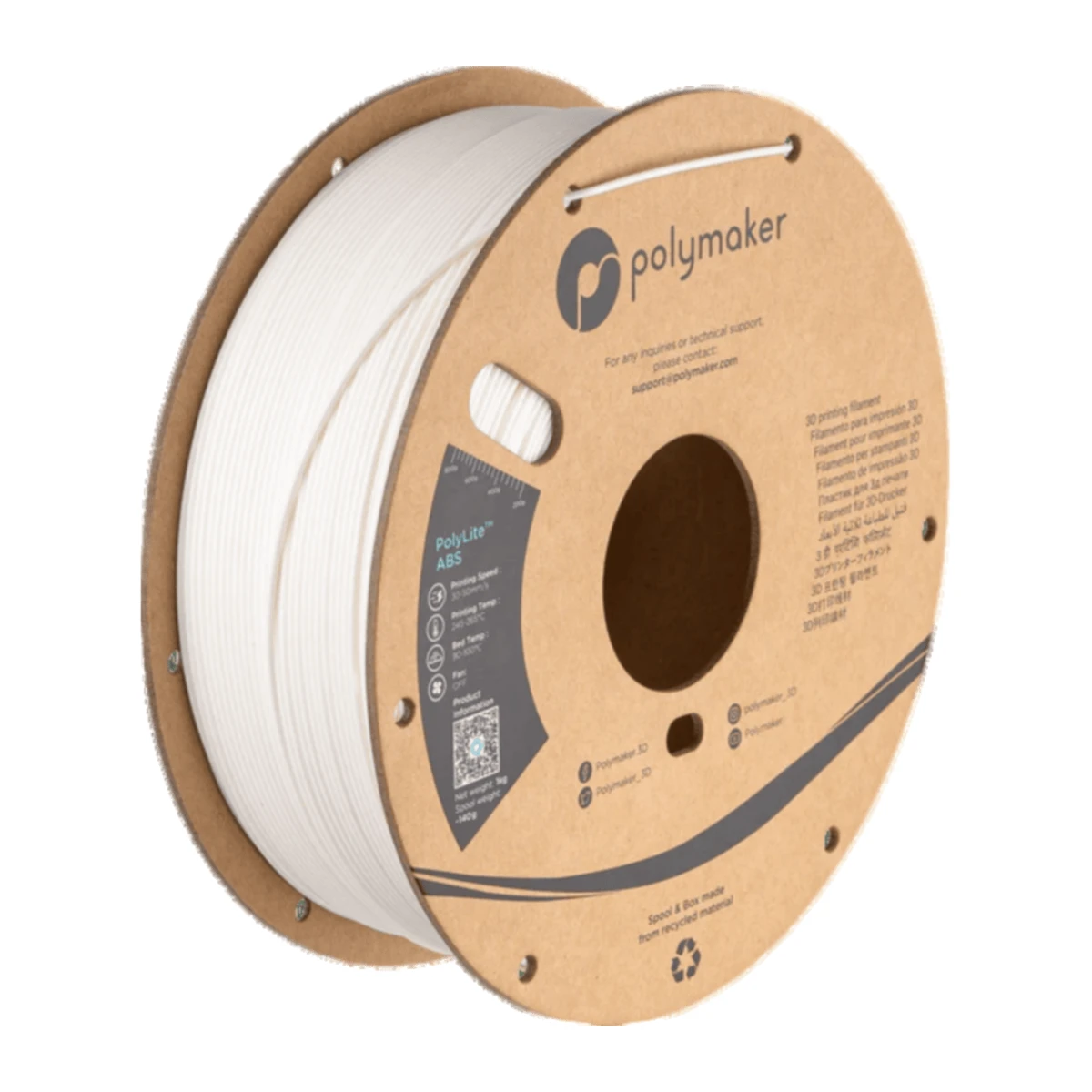 Polymaker ABS Blanc - 1000g, 1,75mm