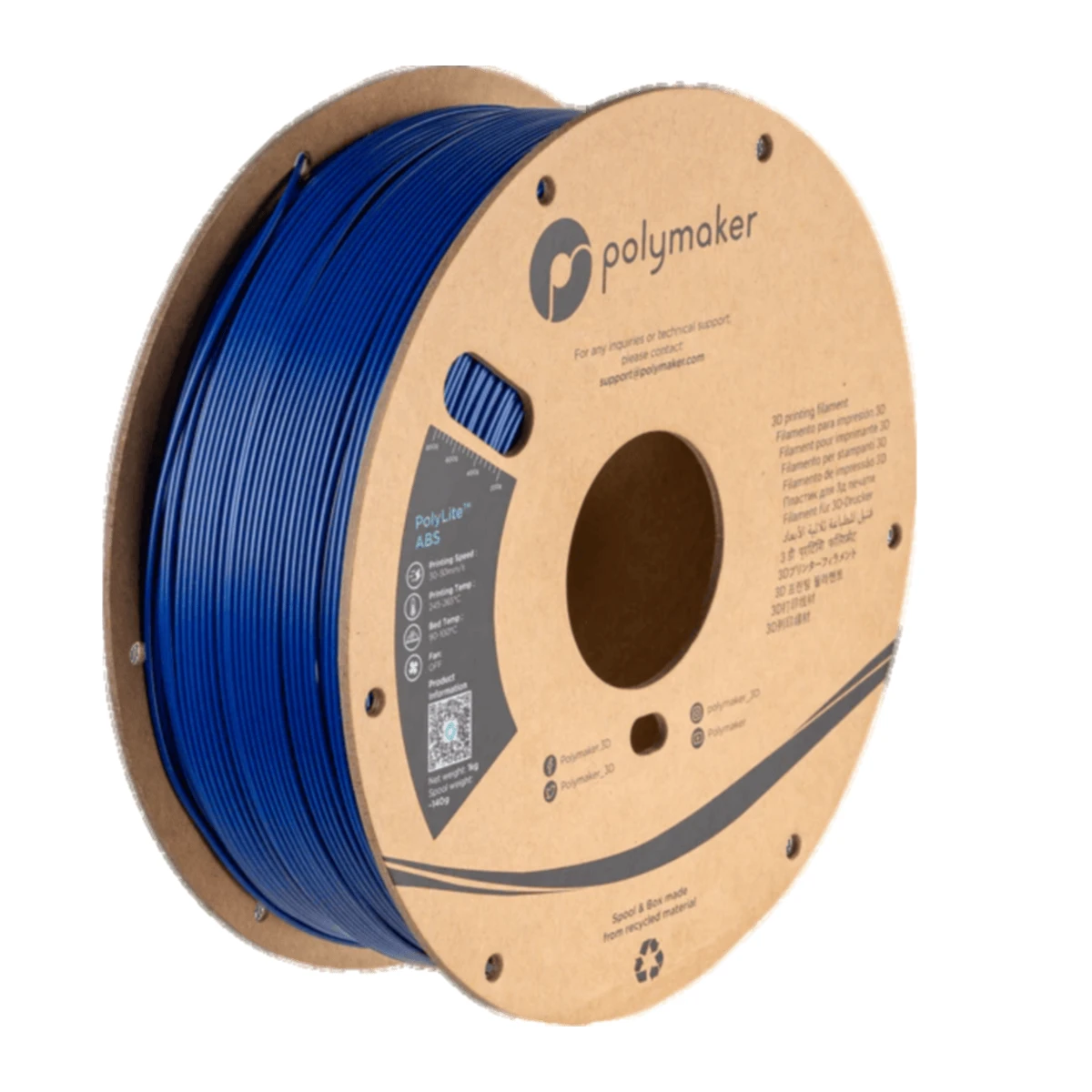 Polymaker ABS Bleu - 1000g, 1,75mm