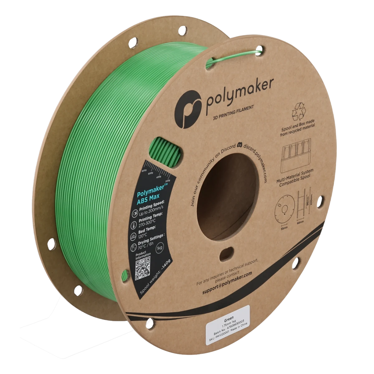 Polymaker ABS Vert- 1000g, 1,75mm