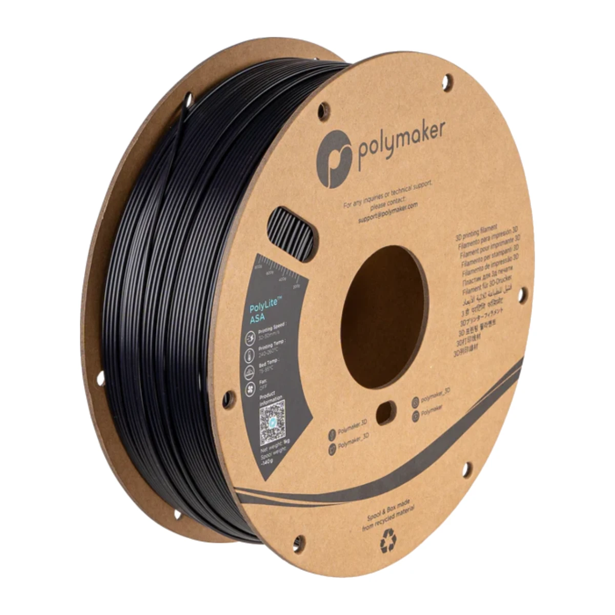PolyLite ASA Jet Black - 1000g - 1,75mm