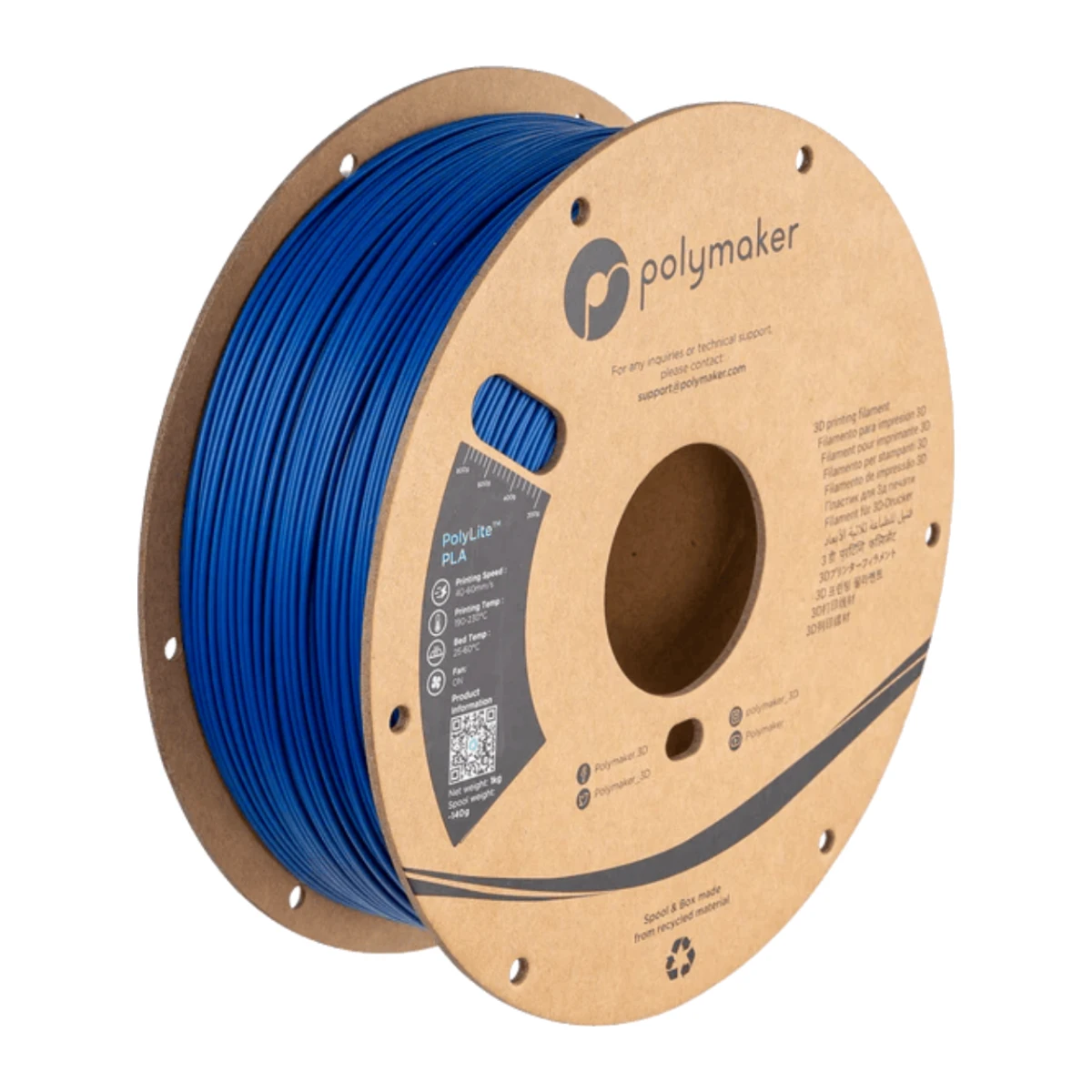 PolyLite PLA Bleu - 1000g, 1,75mm