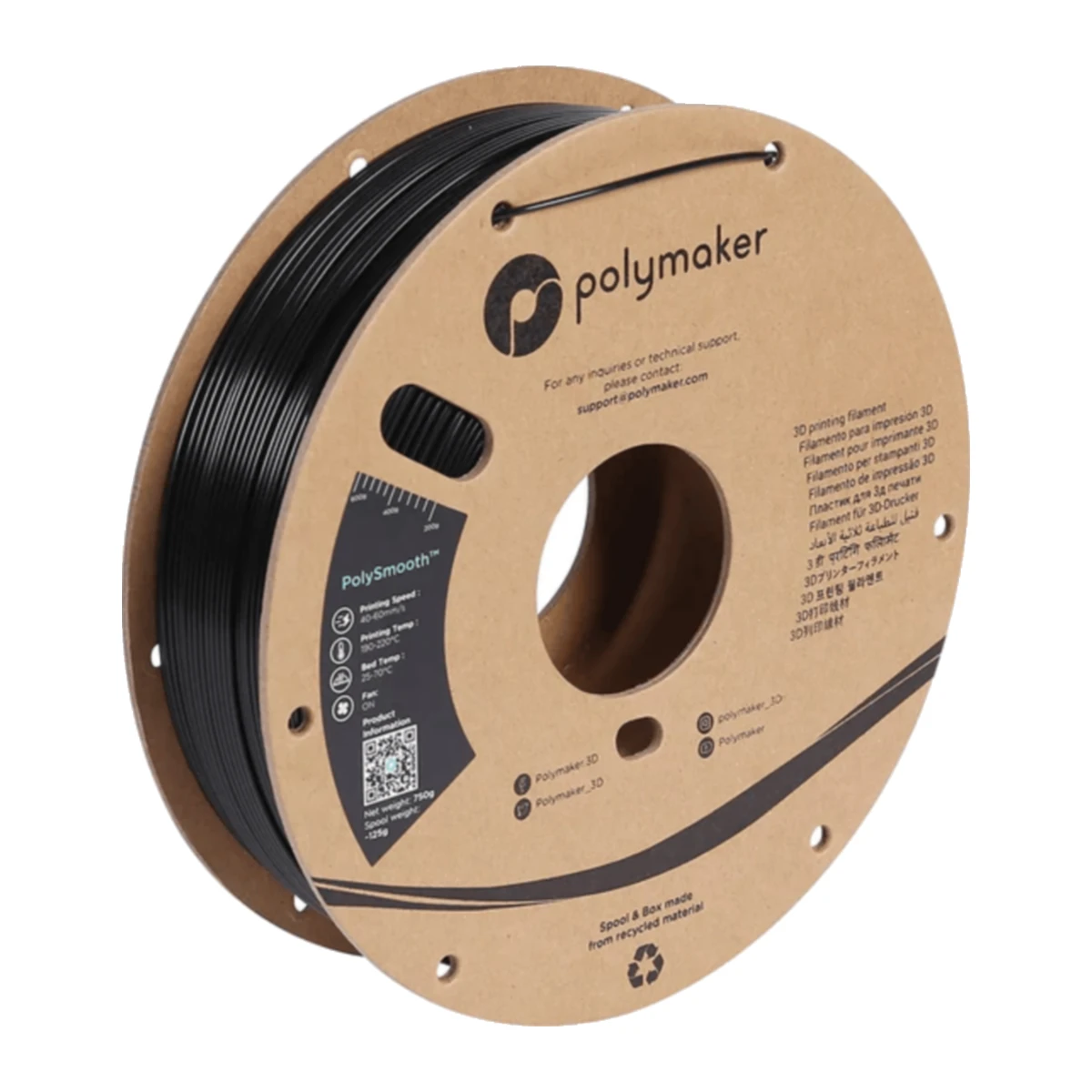Polysmooth PVB Noir - 750g, 1,75mm
