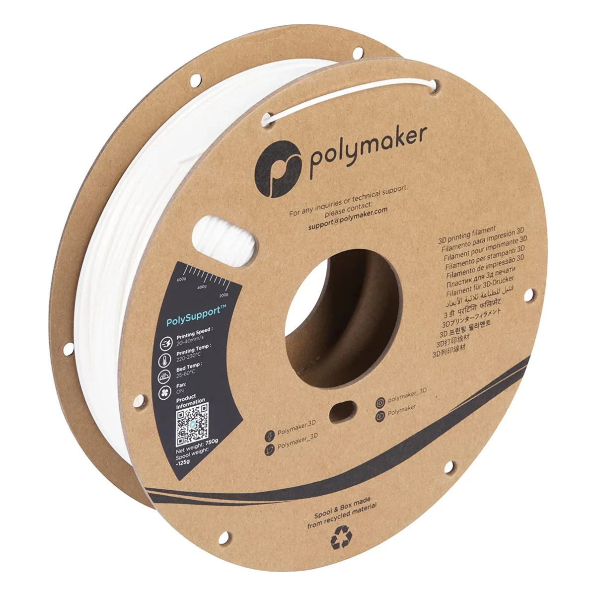 PolySupport for PLA Blanc Perle - 750g, 1,75mm