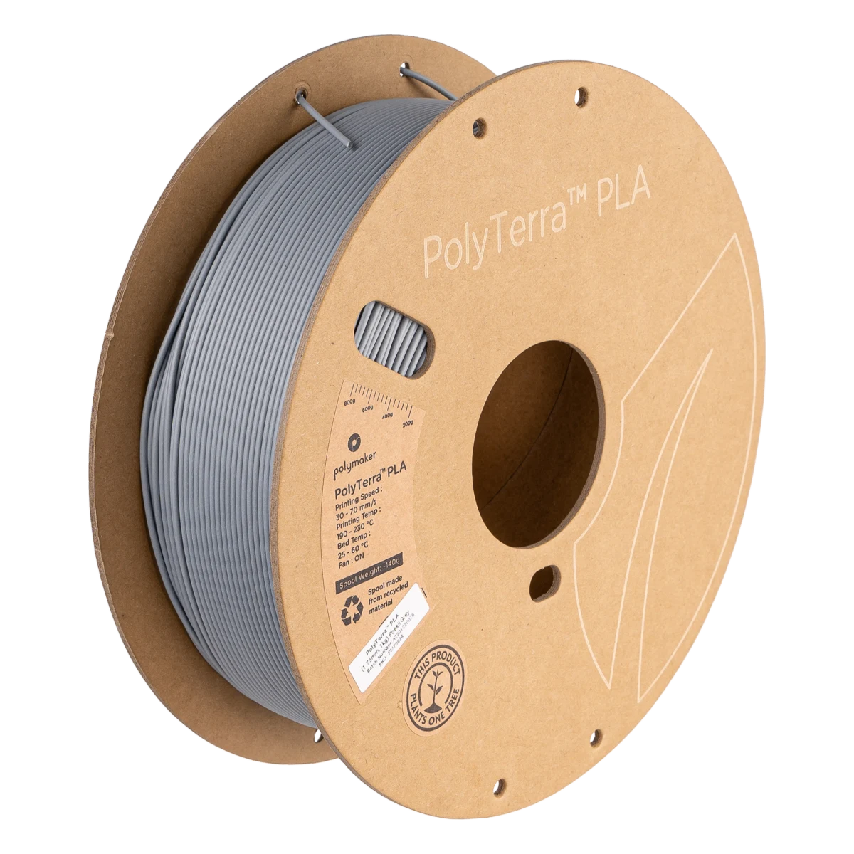 PolyTerra PLA Fossil Grey - 1,75mm