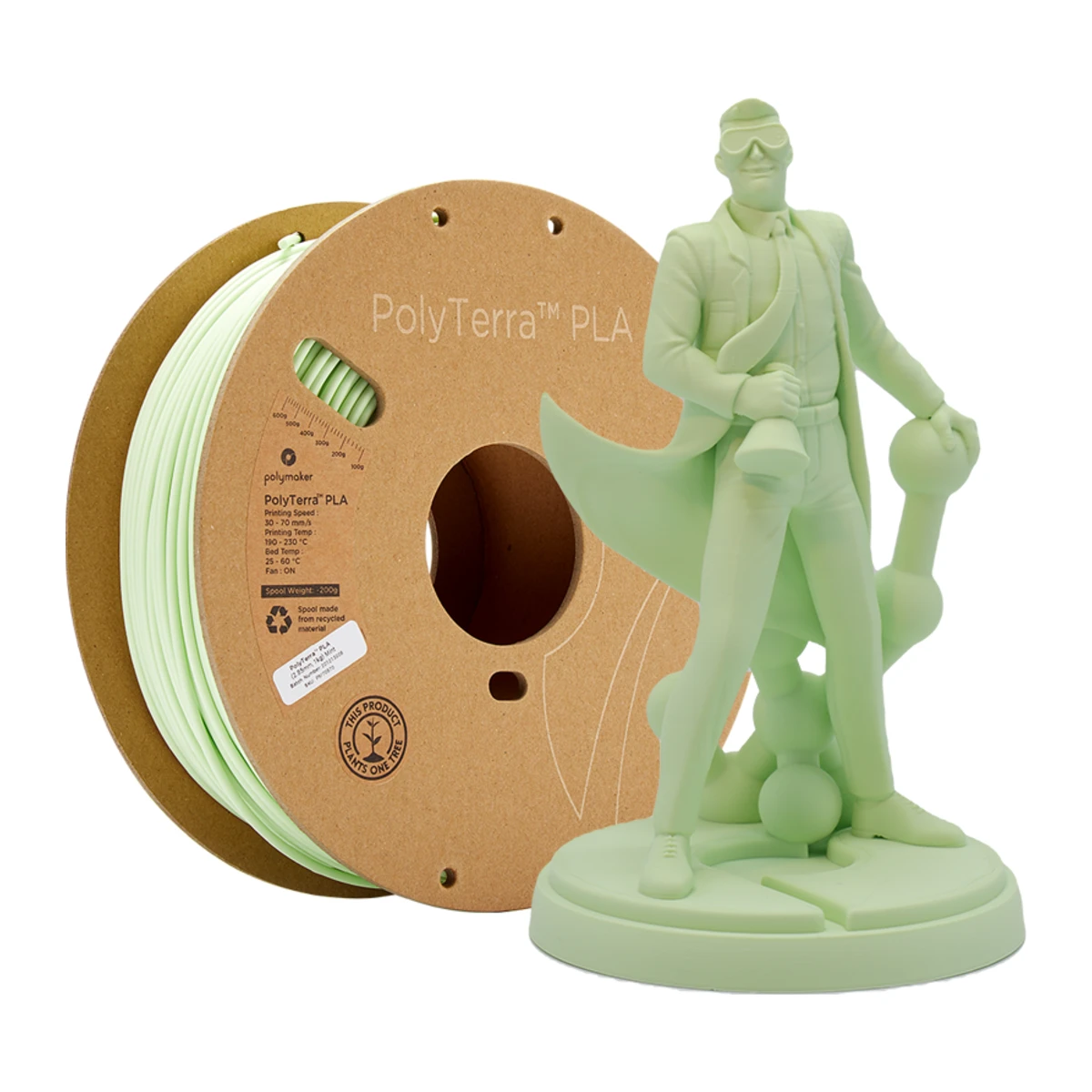 PolyTerra PLA Mint - 1000g, 1,75mm – vue 2