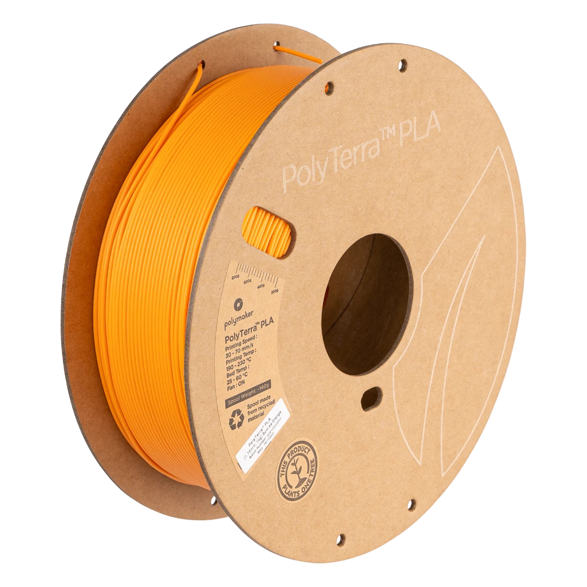 PolyTerra PLA Sunrise Orange - 1000g, 1,75mm