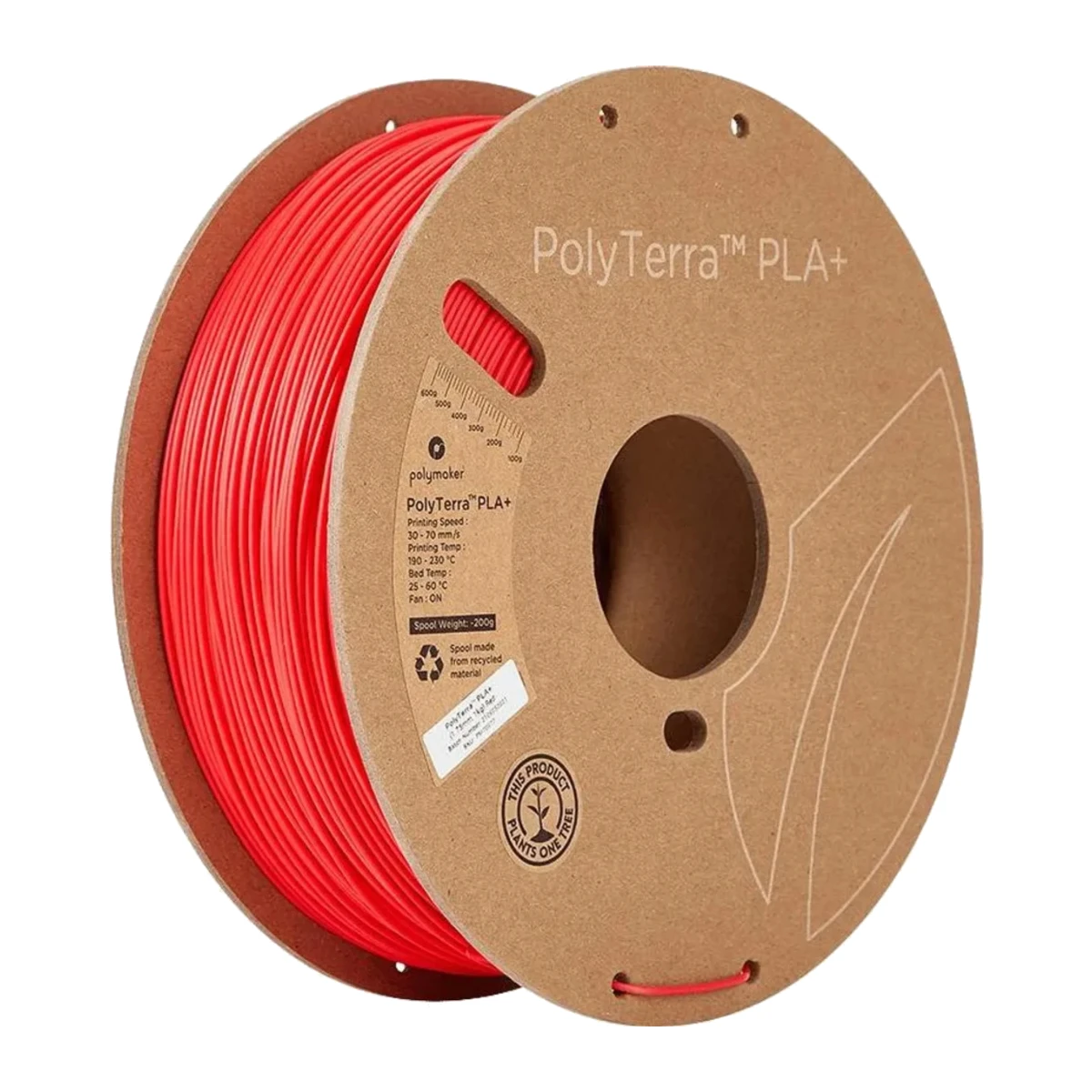 PolyTerra PLA+ Rouge – 1000g, 1,75 mm